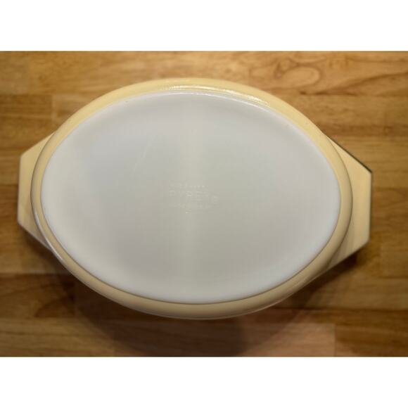 PYREX VINTAGE SET Golden Acorn Reg & Divided  Casserole Dishes Milk Glass w/LIDS - Picture 10 of 10